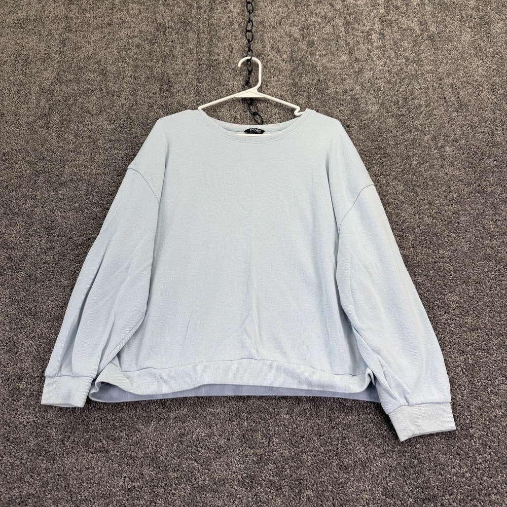 Buffalo David Bitton Sweatshirt Womens 2XL Blue Knit Pullover Solid Basic